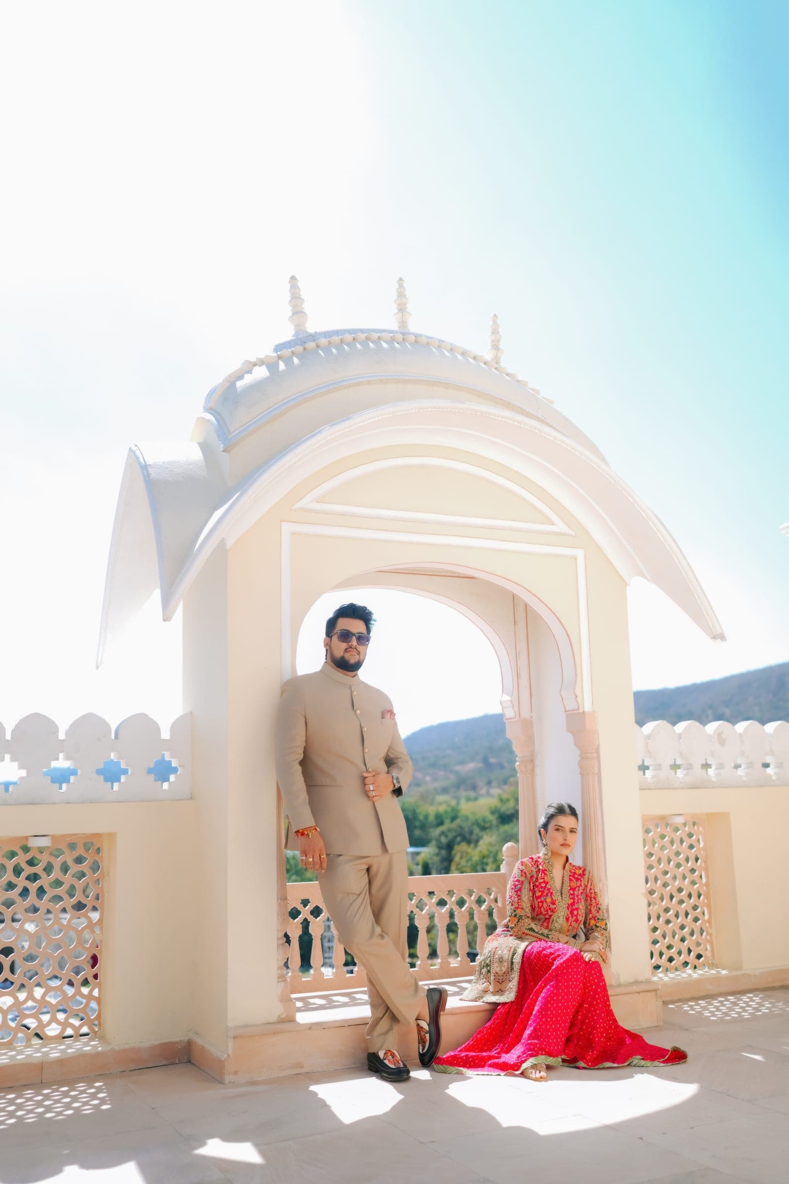 Pooja sang Harsh — ITC Mughal, Agra